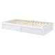 preview thumbnail 9 of 118, Wood Cribs Convertible Toddler Bed with Fence Guardrails and 2 Drawers Split into Independent Floor Bed and Daybed Slat Support
