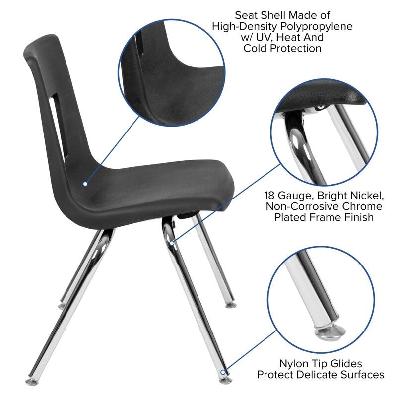 Mobile 47.5" Circle Wave Flexible Activity Table - 16" Student Stack Chairs
