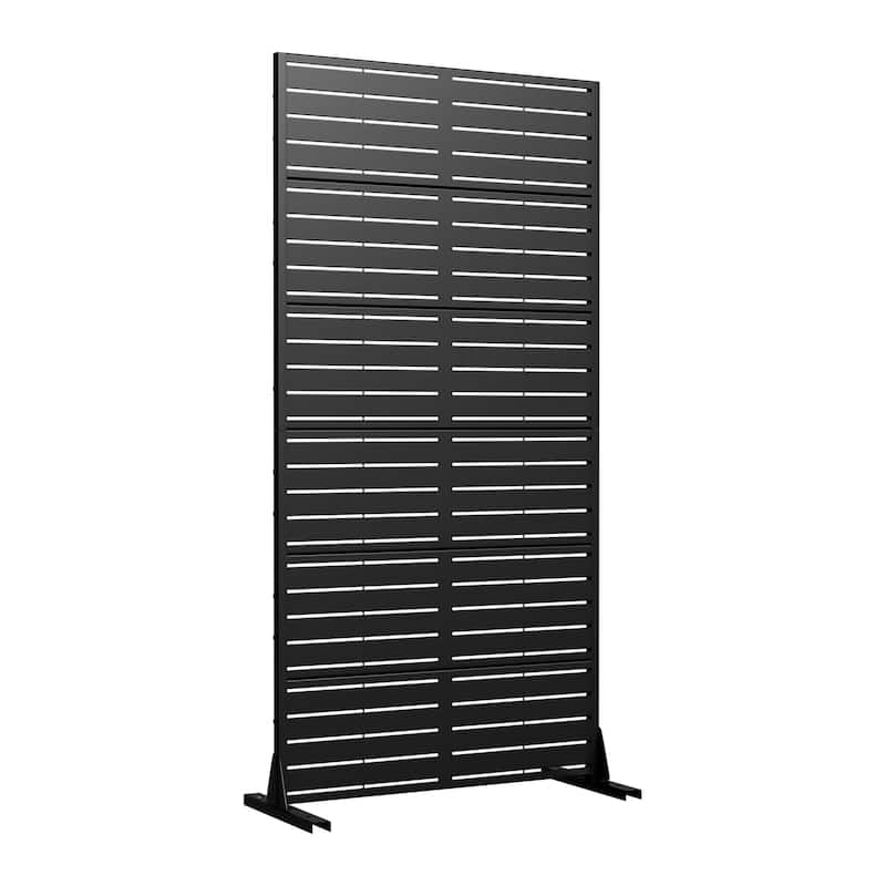 72in Dovelina Outdoor Freestanding Metal Privacy Screen Decorative Garden Fence