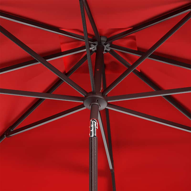 SAFAVIEH Outdoor Naima Valance 7.5 Ft Square Umbrella