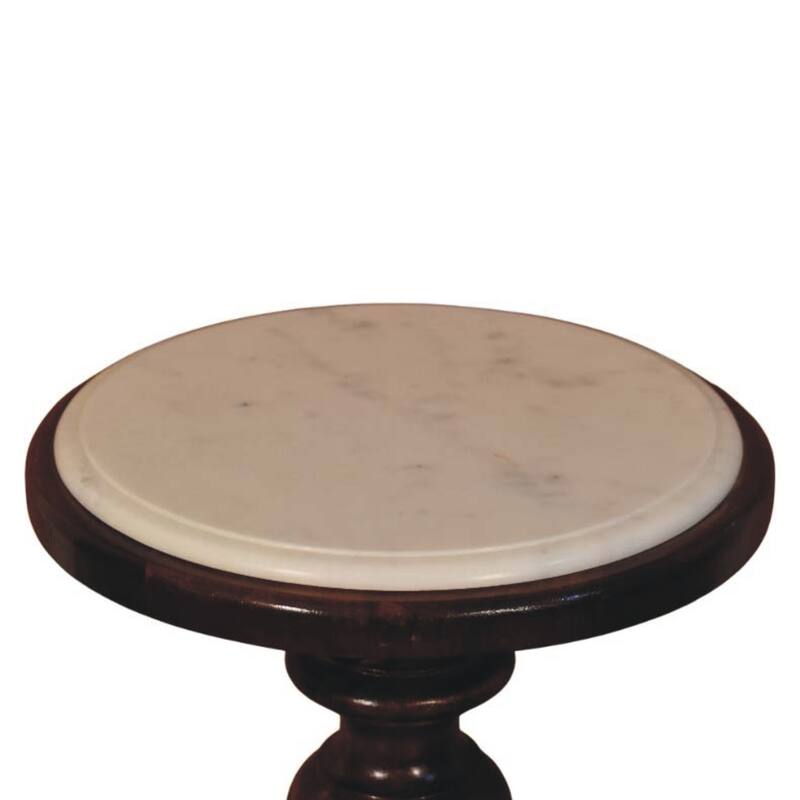 Artisan Furniture Solid Wood Belmont Marble-Top Side Table