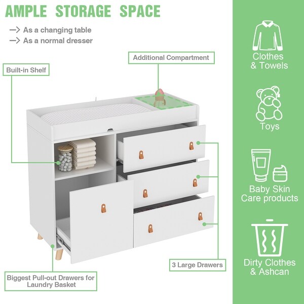 Baby Changing Table Dresser Nursery Dresser Chest White Grey Oak On Sale Bed Bath Beyond 37933103