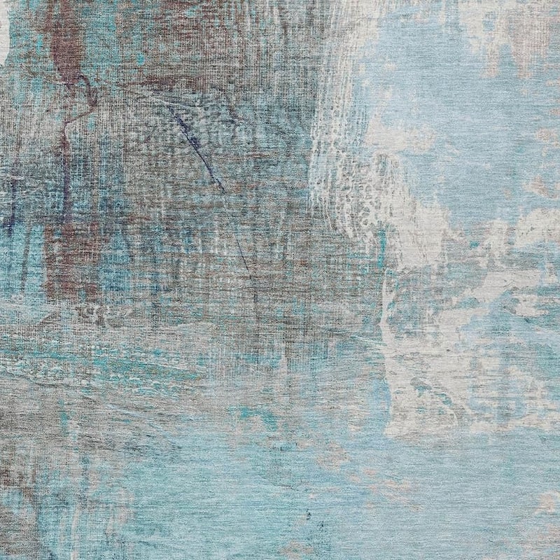 HomeRoots Abstract Transitional Rectangle Outdoor Rug