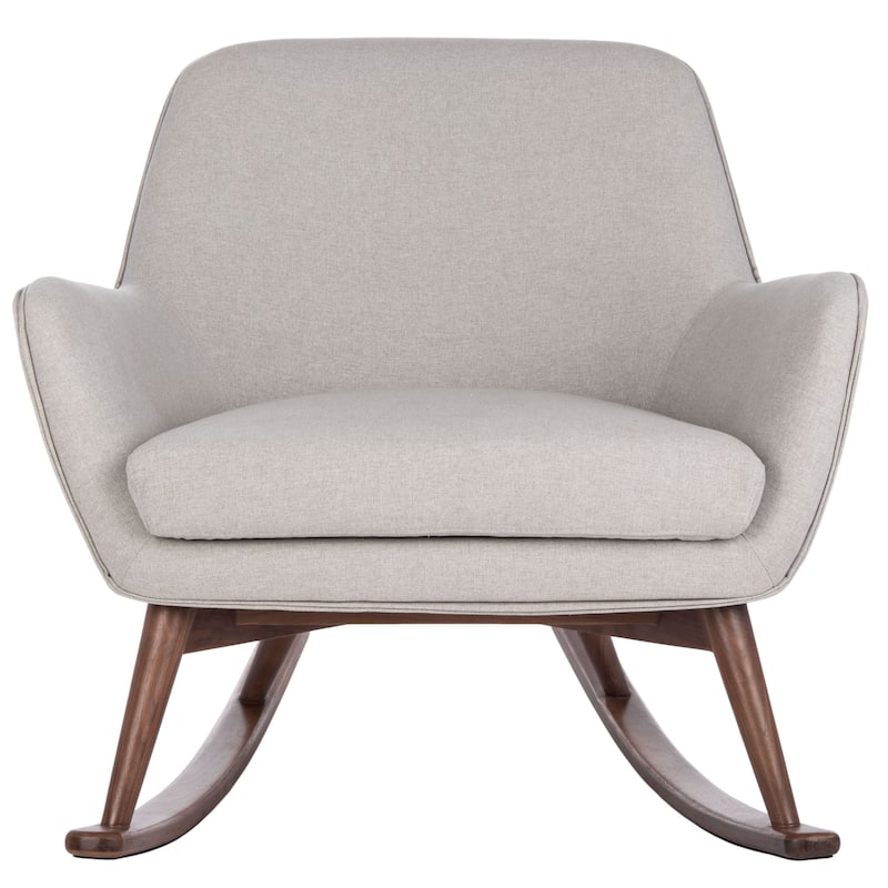 SAFAVIEH Couture Breeda Mid-Century Rocking Chair - 32Wx37Dx32H - Light Grey