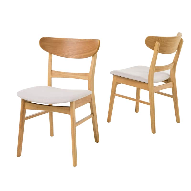 Christopher Knight Home - Eulalia Rubberwood and Upholstered 5 Piece Dining Set