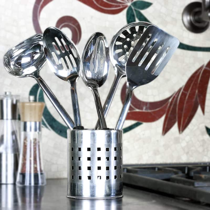 Chef Craft 6 Piece Heavy Duty Stainless Steel Kitchen Tool and Utensil Set