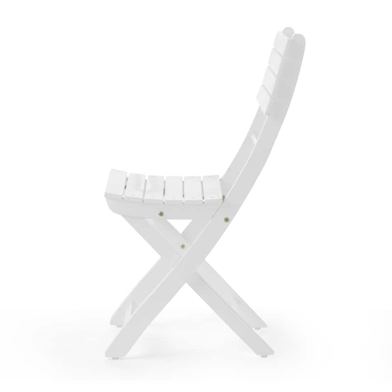 Outdoor Acacia Wood Folding Dining Chair Set of 2