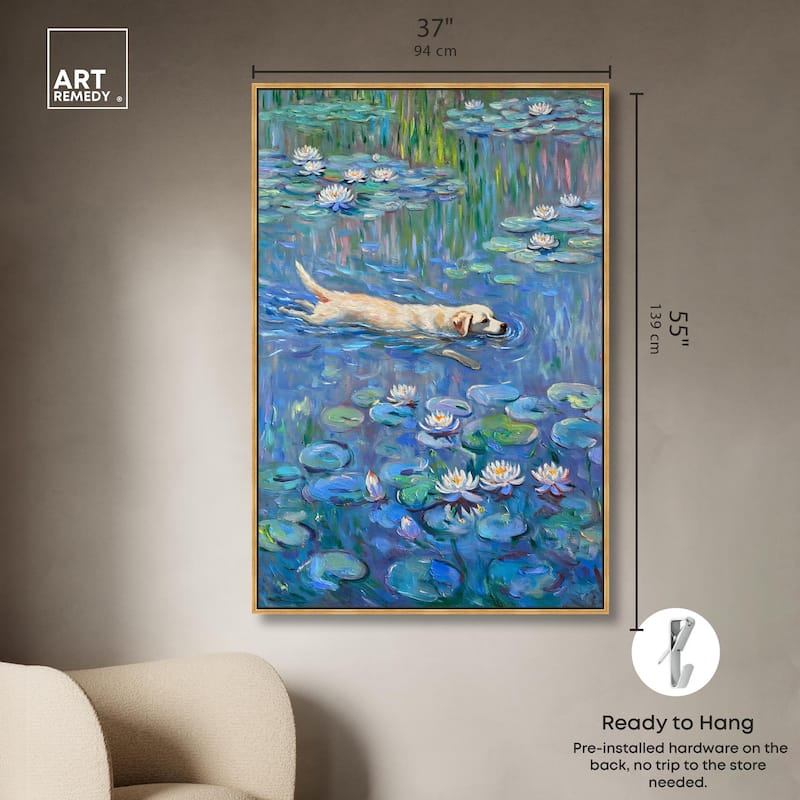 Lily Lagoon II Canvas by Modern Classic Art Remedy