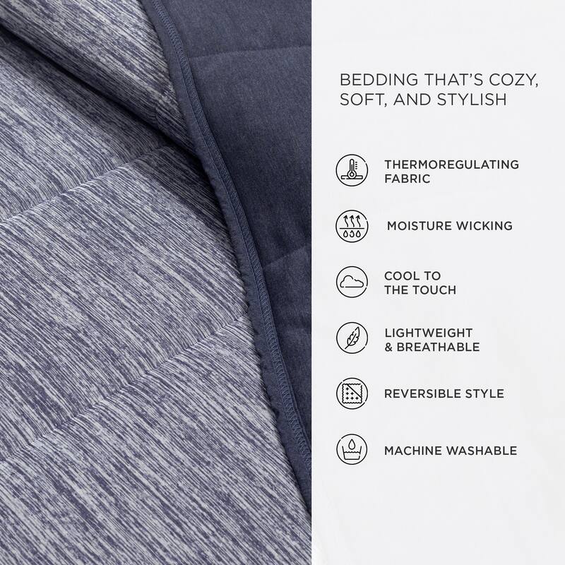 Lush Decor Cooling Reversible Quilted Blanket 3 Pieces Set