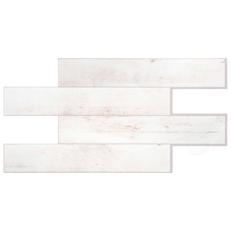 Peel and Stick Backsplash Tile - Smart Tiles Norway Bleached Wood - Kitchen and Bathroom Stick on Tiles