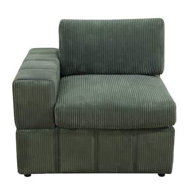 Green Corduroy 3-Piece Living Room Sofa Set