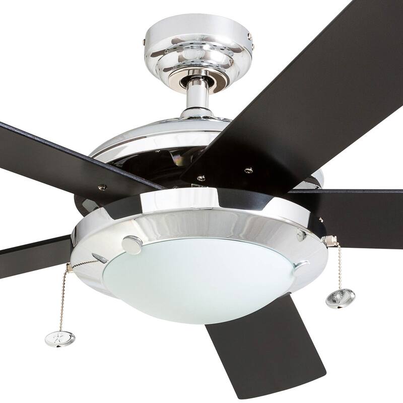 52" Prominence Home Bolivar Farmhouse Ceiling Fan with Light and Pull Chains - 52-inch
