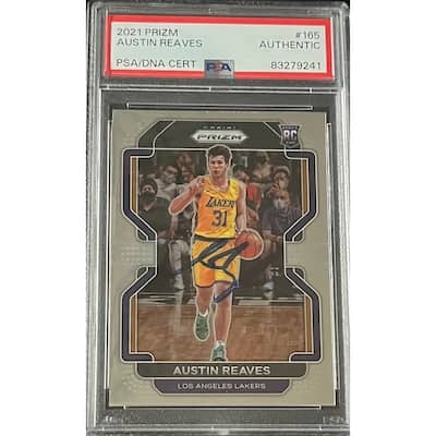Austin Reaves 2021 Panini Prizm Signed Rookie Card #165 Auto PSA 83279241 - 8'6" x 11'6"