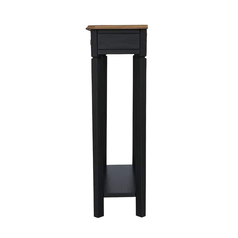 Marnie Two-tone 1-drawer Solid Wood Console Accent Table with Shelf by East at Main