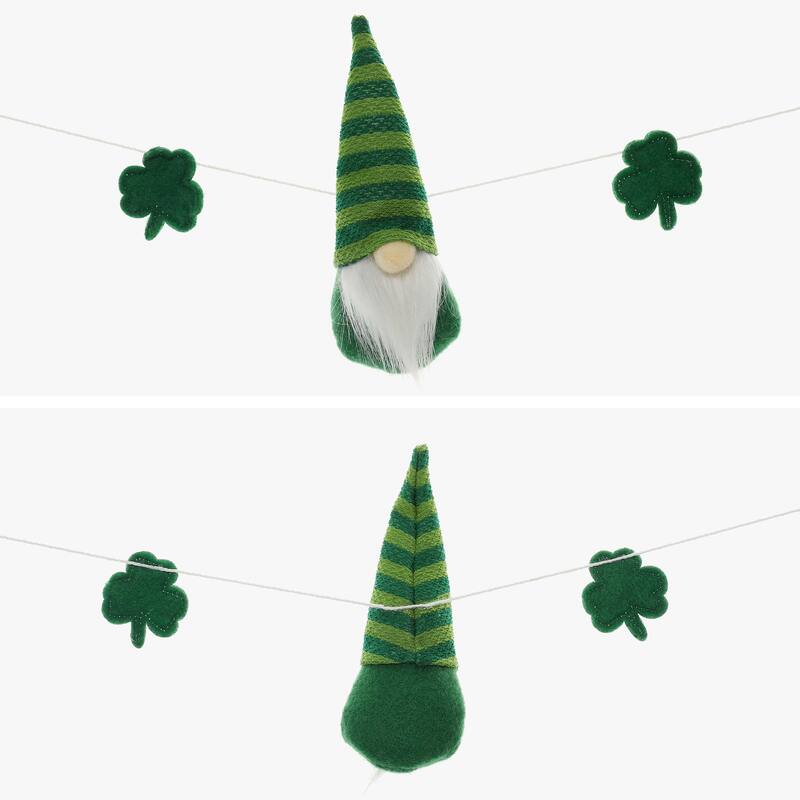 Glitzhome 72"L St. Patrick's Day Holiday Shamrocks Garland