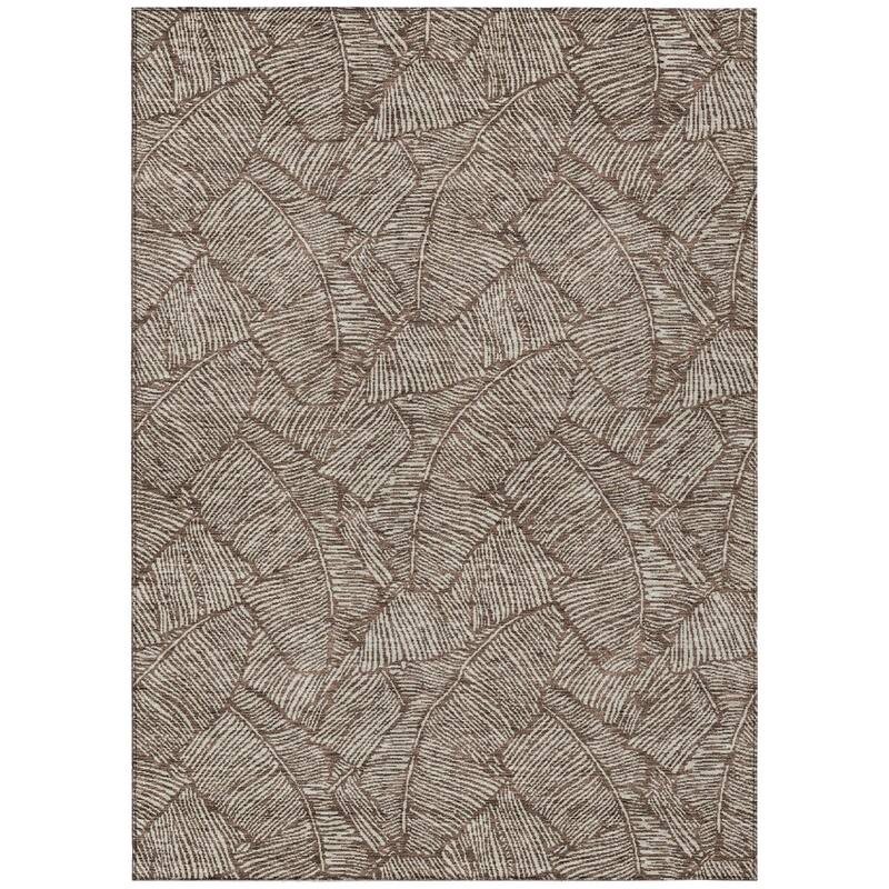 HomeRoots Floral Transitional Rectangle Outdoor Rug