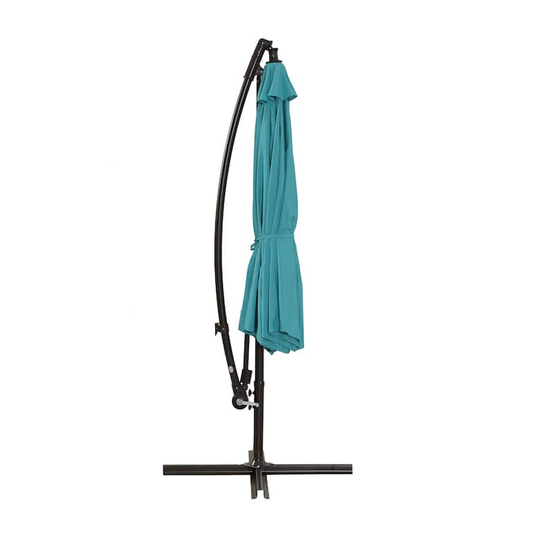 10ft Outdoor Patio Hanging Cantilever Umbrella