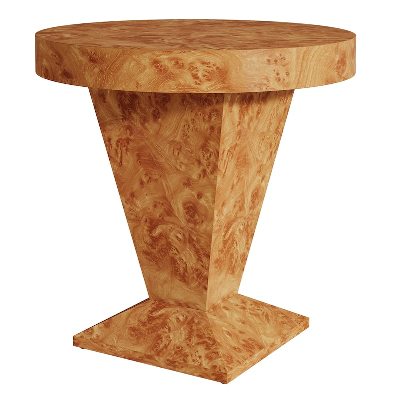 23.62" Round Pedestal Side Table, Living Room Bedroom Accent End Table
