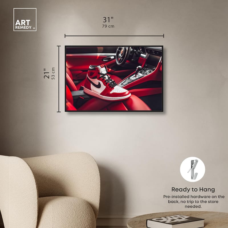 Sneaker Car Red Canvas by Art Remedy