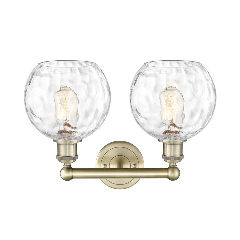 Innovations Lighting Athens Water Glass - 2 Light 17" Bath Vanity Light