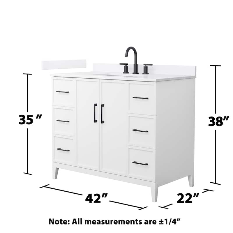 Wyndham Collection WCH717142S-QTZ-US3MXX Elan 42" Free Standing Single