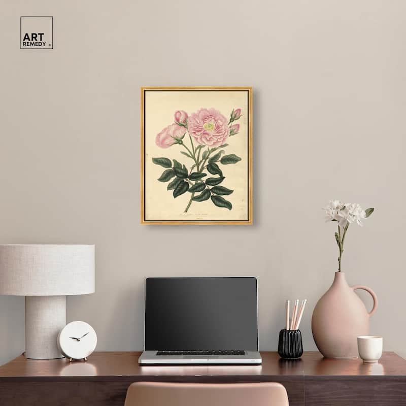 French Rose Canvas by Art Remedy