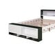 preview thumbnail 23 of 23, Full Platform Bed with Trundle & USB Charging, Storage Headboard and Footboard, White+Natural