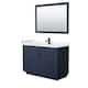 Option Dark Blue, Black Trim, Carrara Cultured Marble Top