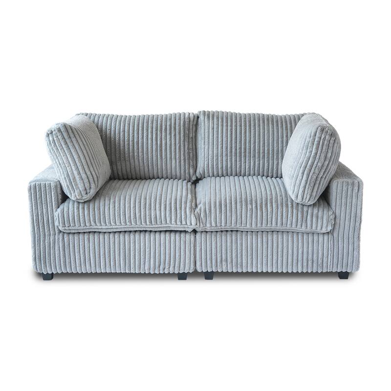 78.74" Soft Plush Modular Sectional Loveseat Sofa Upholstered Couch