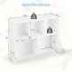 preview thumbnail 4 of 5, 5-Cubby Kids Toy Storage Organizer Wooden Bookshelf Natural/White