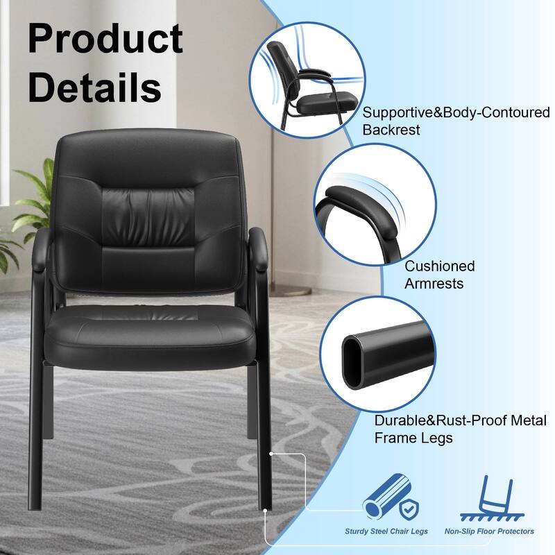 Ergonomic Conference Chairs with PU Leather Upholstery