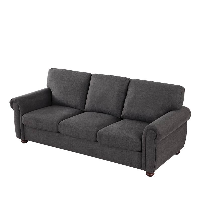 Modern 3Seat Solid Wood Frame Sofa Couch On Sale Bed Bath & Beyond