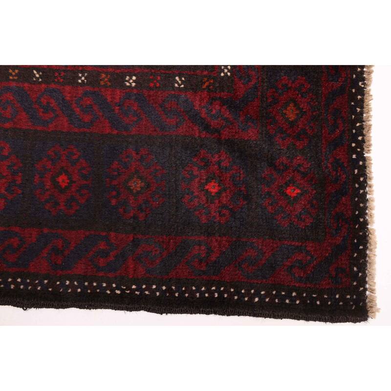 ECARPETGALLERY Hand-knotted Teimani Dark Brown Wool Rug - 3'7 x 6'4