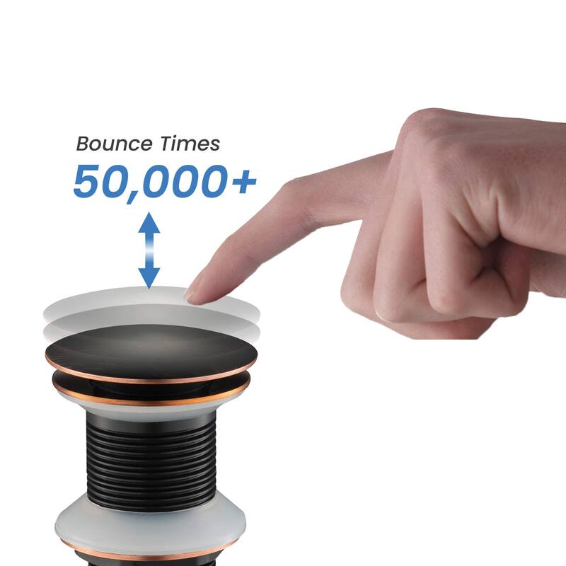 Bathroom Sink Pop Up Drain Stopper Full Cover without Overflow