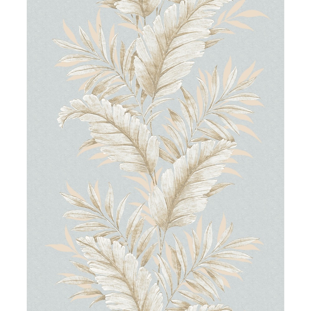 Galerie Wallcoverings Palazzo Collection Fern Stripe Vinyl on Non-woven Matte Wallpaper Roll