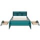 preview thumbnail 52 of 55, Solid Wood Platform Bed Frame Imitate Bridge Design Drawers