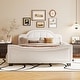 preview thumbnail 10 of 32, Low-Profile Platform Bed Grounded Bed in Velvet Frame
