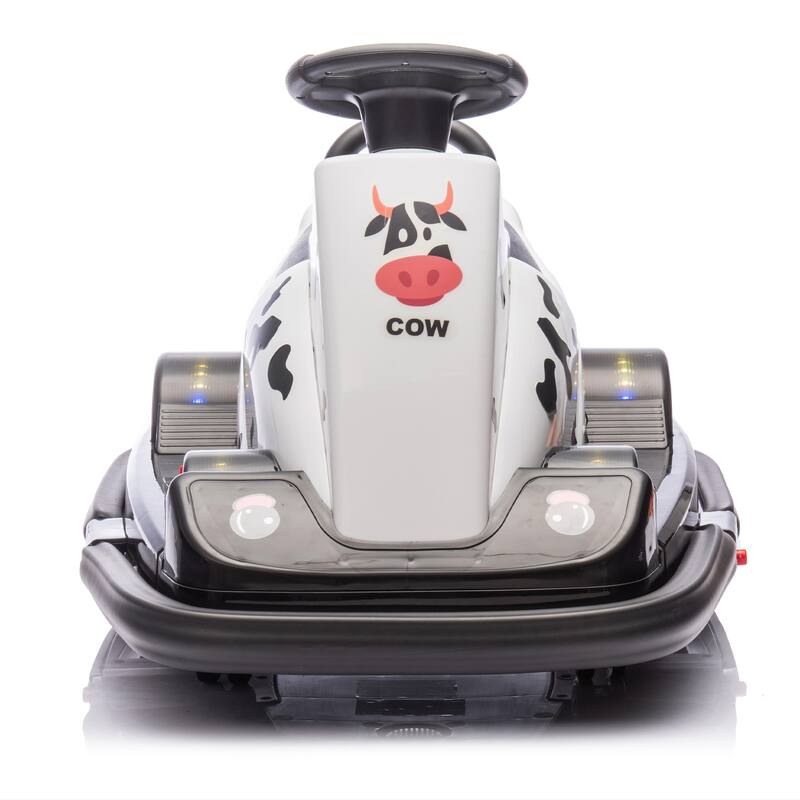 12V Kids Ride-On Motor Bumper Car with 360掳 Rotation, LED Lights, Horn, and Sound Effects 鈥?For Ages 3-5