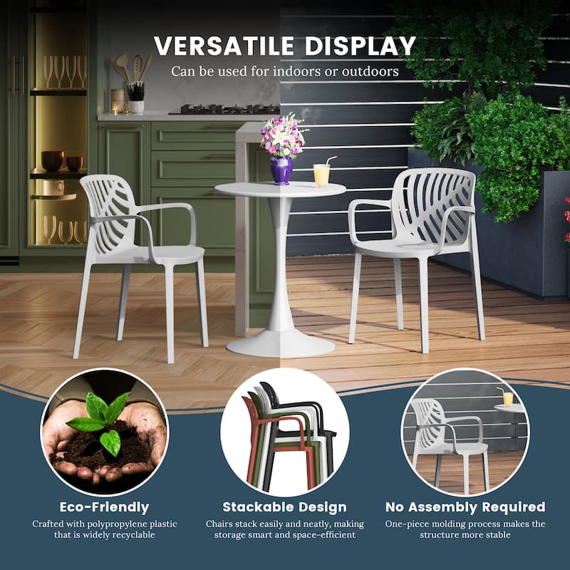 Frond and Form Outdoor Stacking Dining Armchair (Set of 2)