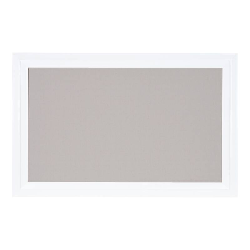 DesignOvation Whitley Framed Linen Fabric Pinboard - 29.5x45.5