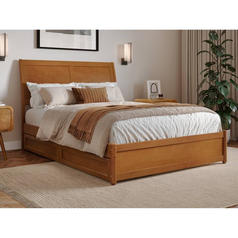 Andorra Platform Bed with Panel Footboard and Storage Drawers