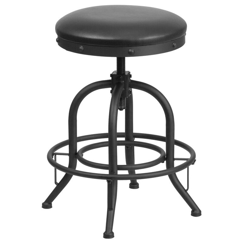 24" Counter Height Stool w/ Swivel Lift LeatherSoft Seat - Kitchen Chair