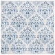 preview thumbnail 5 of 11, SAFAVIEH Brentwood Victorine Traditional Oriental Rug 6'7" Square - Cream/Blue - Square