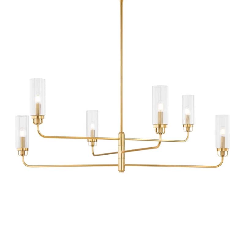 Hudson Valley Lighting 9306 Halifax 6 Light 48" Wide Chandelier - Aged Brass