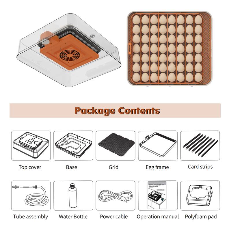 56 Egg Incubator Built-in Egg Candler and Auto Water Refill