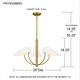 preview thumbnail 10 of 8, Penley 5-Light Brushed Gold Chandelier