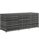 preview thumbnail 2 of 14, Outsunny Outdoor Storage Box with Inner Liner, PE Rattan Wicker Deck Box with Pneumatic Bar Lift