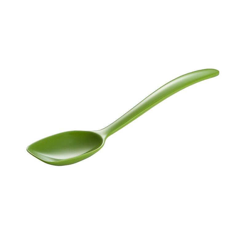 Hutzler 7.5-Inch Melamine Mini Solid Spoon - Green