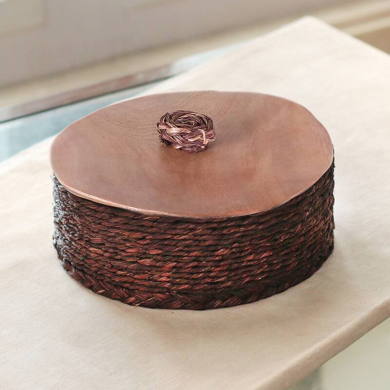 Novica Handmade Palatial Nature Natural Fiber Basket