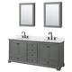 Option Dark Gray / White Carrara Marble Top / Matte Black